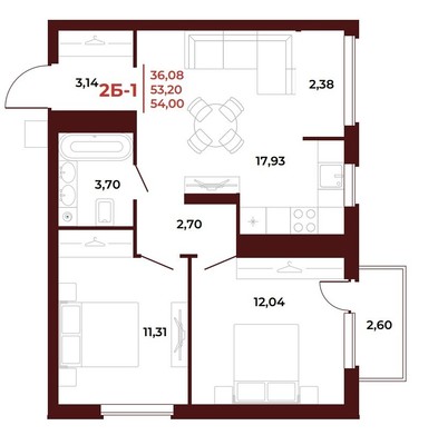 Продам двухкомнатную (2-комн.) квартиру, Тернопольская ул, 20, Пенза г