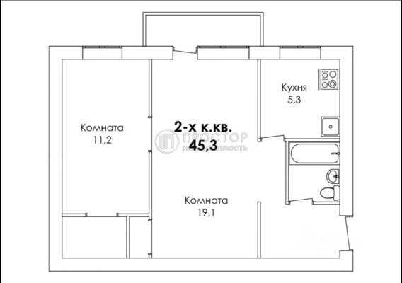 Продам двухкомнатную (2-комн.) квартиру, Черкизовская Б. ул, 3к5, Москва г