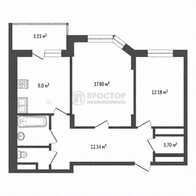 Продам двухкомнатную (2-комн.) квартиру, Агрохимическая ул, 3, Марушкино д