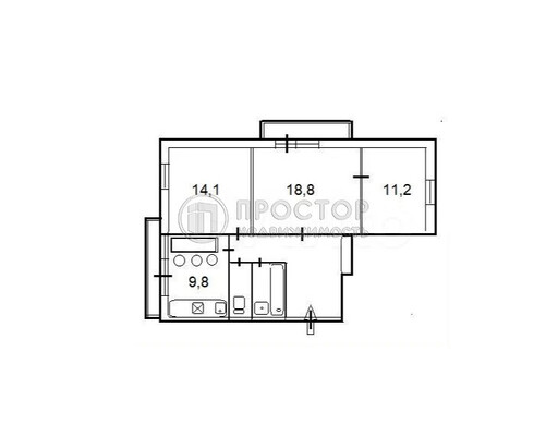 Продам трехкомнатную (3-комн.) квартиру, Черногрязская 2-я ул, 7к2, Москва г