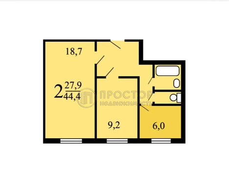 Продам двухкомнатную (2-комн.) квартиру, Домодедовская ул, 11к1, Москва г