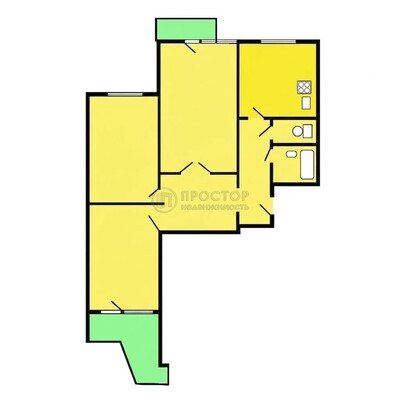 Продам комнату в 3-комн. квартире, Исаковского ул, 4к2, Москва г