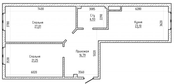 Продам двухкомнатную (2-комн.) квартиру, ОДС ул, 7к1, Нальчик г