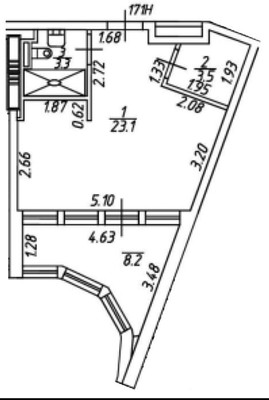 Продам однокомнатную (1-комн.) квартиру, Энергетиков пр-кт, 2к2, Санкт-Петербург г