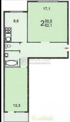 Продам двухкомнатную (2-комн.) квартиру, Енисейская ул, 34, Москва г