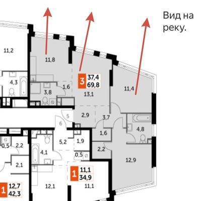 Продам трехкомнатную (3-комн.) квартиру, Нагатинская наб, 4бк2, Москва г