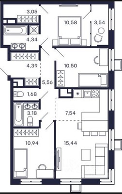 Продам трехкомнатную (3-комн.) квартиру, Большая Комсомольская ул, 5, Красногорск г