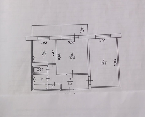 Продам двухкомнатную (2-комн.) квартиру, Шамиля Усманова ул, 27, Набережные Челны г