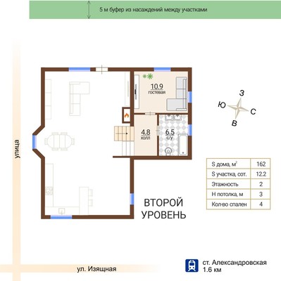 Продам дом, Изящная (Волхонское тер) ул, 13, Пушкин г, 0 км от города
