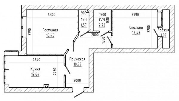 Продам двухкомнатную (2-комн.) квартиру, Московская ул, 1к2, Нальчик г