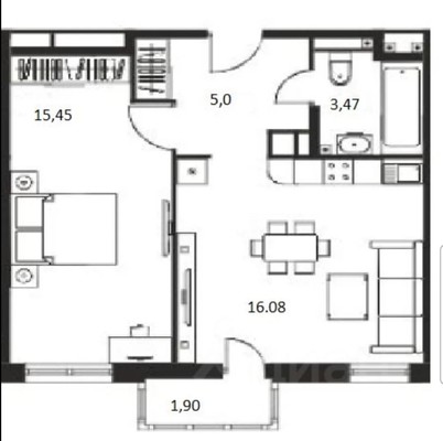 Продам однокомнатную (1-комн.) квартиру, Нансена ул, 107к5, Ростов-на-Дону г