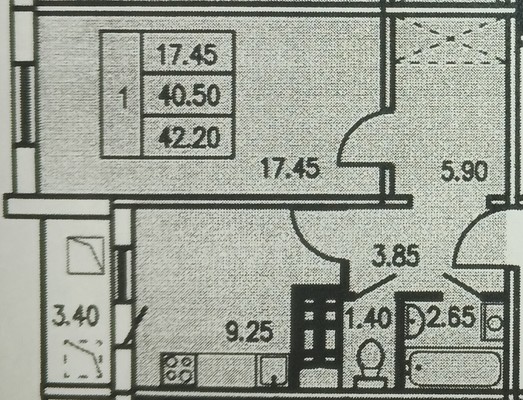Продам однокомнатную (1-комн.) квартиру, Партизанской Славы б-р, 3, Кировск г