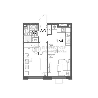 Продам двухкомнатную (2-комн.) квартиру, Производственная ул, 25с1, Москва г