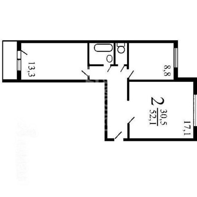 Продам двухкомнатную (2-комн.) квартиру, Бирюлёвская ул, 55к1, Москва г