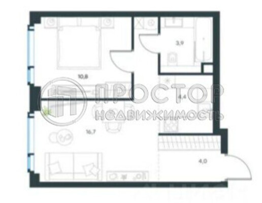 Продам двухкомнатную (2-комн.) квартиру, Озёрная ул, 1к1/2, Москва г