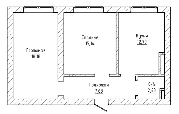 Продам двухкомнатную (2-комн.) квартиру, Хужокова ул, 99, Нальчик г