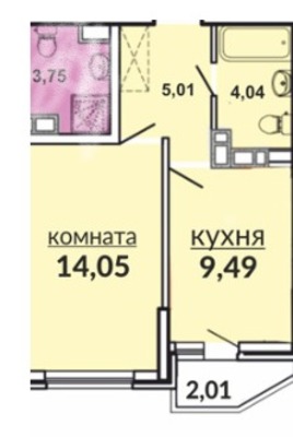 Продам однокомнатную (1-комн.) квартиру, Командорская ул, 3к1, Краснодар г
