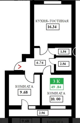 Продам двухкомнатную (2-комн.) квартиру, им. лётчика Позднякова ул, 2к3, Краснодар г