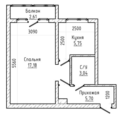 Продам однокомнатную (1-комн.) квартиру, Кирова ул, 343к1, Нальчик г