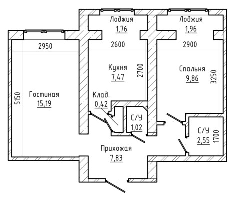 Продам двухкомнатную (2-комн.) квартиру, Красная ул, 267к4, Нарткала г