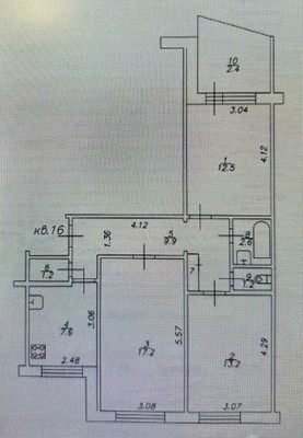 Продам трехкомнатную (3-комн.) квартиру, Адоратского ул, 27ка, Казань г