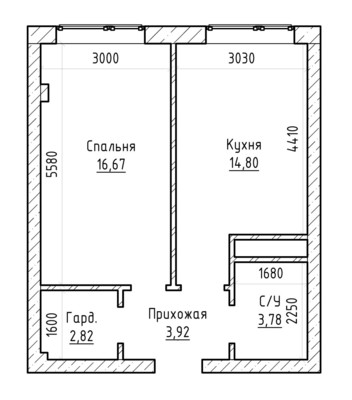 Продам однокомнатную (1-комн.) квартиру, Кабардинская ул, 199ка, Нальчик г