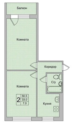 Продам двухкомнатную (2-комн.) квартиру, Королева пр-кт, 11к3, Ростов-на-Дону г