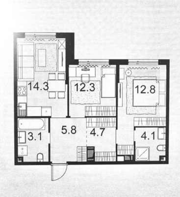 Продам двухкомнатную (2-комн.) квартиру, Отрадная ул, 4А, Москва г