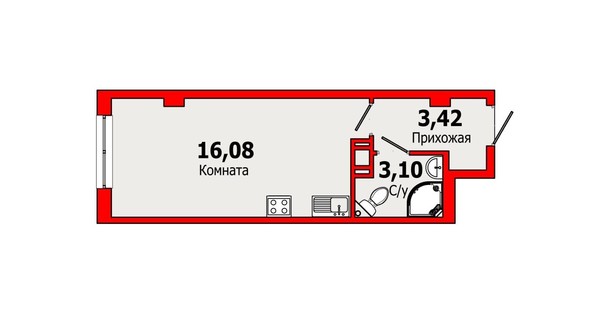 Продам однокомнатную (1-комн.) квартиру, Шоссе в Лаврики ул, 93, Мурино п