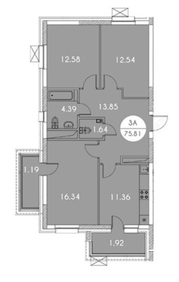 Продам трехкомнатную (3-комн.) квартиру (долевое), Родины ул, Казань г