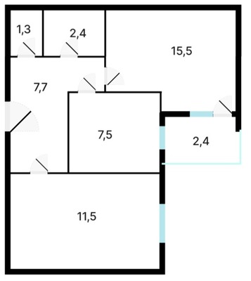Продам двухкомнатную (2-комн.) квартиру, Тэцевская ул, 4кА, Казань г