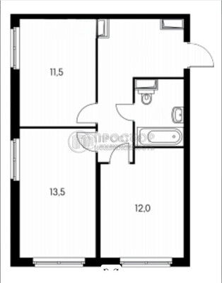 Продам двухкомнатную (2-комн.) квартиру, Красноказарменная ул, 14Ак1, Москва г