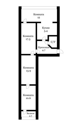 Продам трехкомнатную (3-комн.) квартиру, Славянская ул, 69, Волна п