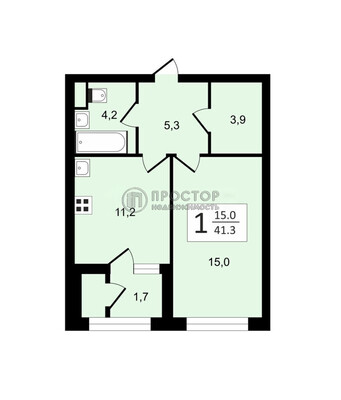 Продам однокомнатную (1-комн.) квартиру, Строительный проезд, 9к1, Москва г