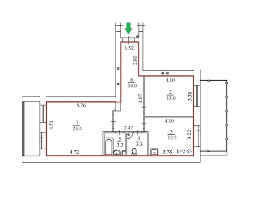 Продам трехкомнатную (3-комн.) квартиру, Борцов Революции ул, 1ак4, Пермь г