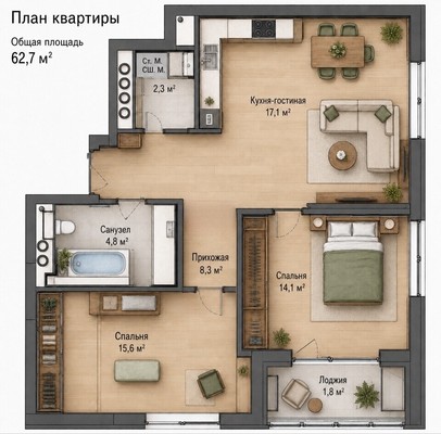 Продам двухкомнатную (2-комн.) квартиру, Старопетровский проезд, 8, Москва г