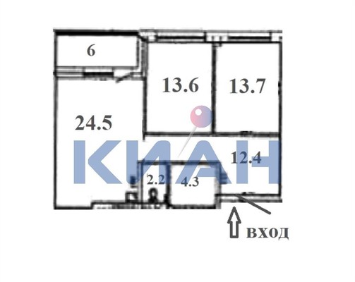 Продам трехкомнатную (3-комн.) квартиру, Лесников ул, 31, Красноярск г