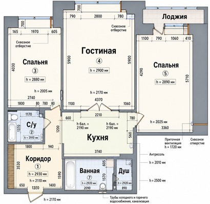 Продам трехкомнатную (3-комн.) квартиру, Староконюшенный пер, 32, Москва г