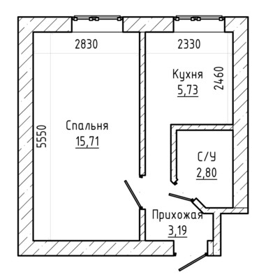 Продам однокомнатную (1-комн.) квартиру, Борукаева ул, 52, Нарткала г