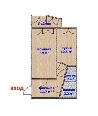 Продам однокомнатную (1-комн.) квартиру, Антонова-Овсеенко ул, 35В, Воронеж г