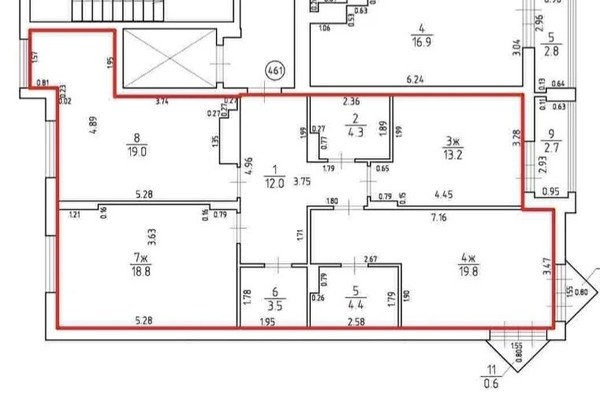 Продам трехкомнатную (3-комн.) квартиру, Старшины Дадаева ул, 55к2, Калининград г
