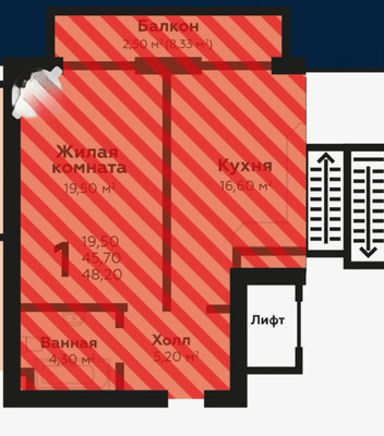 Продам однокомнатную (1-комн.) квартиру, Профессора Севастьянова ул, 22А, Калининград г