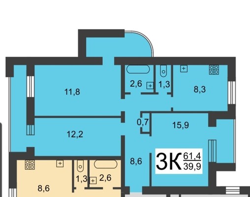 Продам трехкомнатную (3-комн.) квартиру, Веденяпина ул, 1кб, Нижний Новгород г