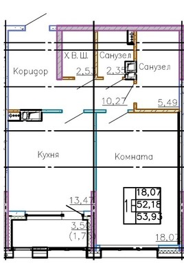 Продам однокомнатную (1-комн.) квартиру, Московский пр-кт, 132, Воронеж г
