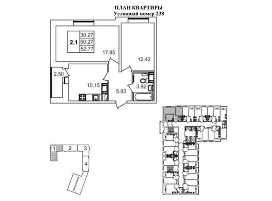 Продам двухкомнатную (2-комн.) квартиру, Русановская ул, 18к6, Санкт-Петербург г