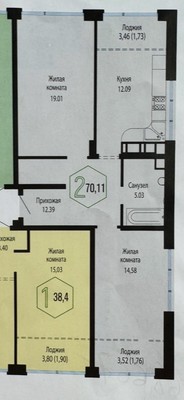 Продам двухкомнатную (2-комн.) квартиру, Обрывная ул, 132/1к23, Краснодар г