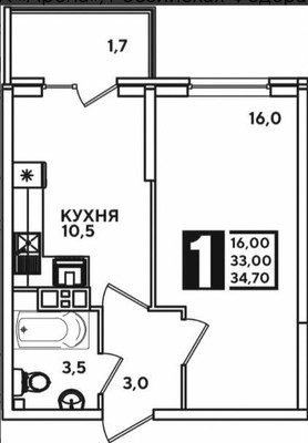 Продам однокомнатную (1-комн.) квартиру, Котанова ул, 4, Новороссийск г