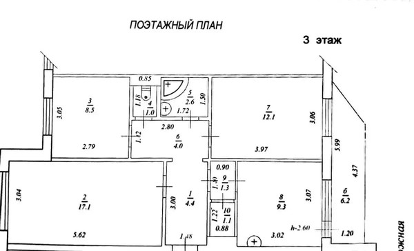 Продам трехкомнатную (3-комн.) квартиру, Мира пр-кт, 284, Южно-Сахалинск г