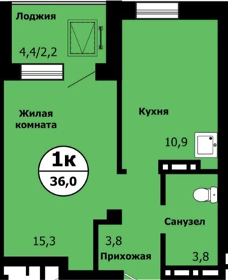 Продам однокомнатную (1-комн.) квартиру, Лесников ул, 51, Красноярск г