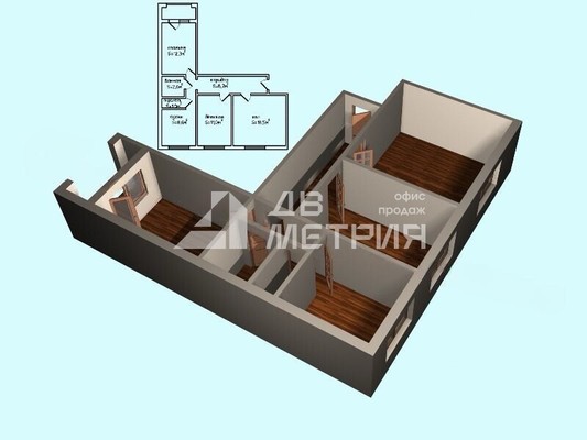Продам трехкомнатную (3-комн.) квартиру, Карьерная ул, 27, Южно-Сахалинск г